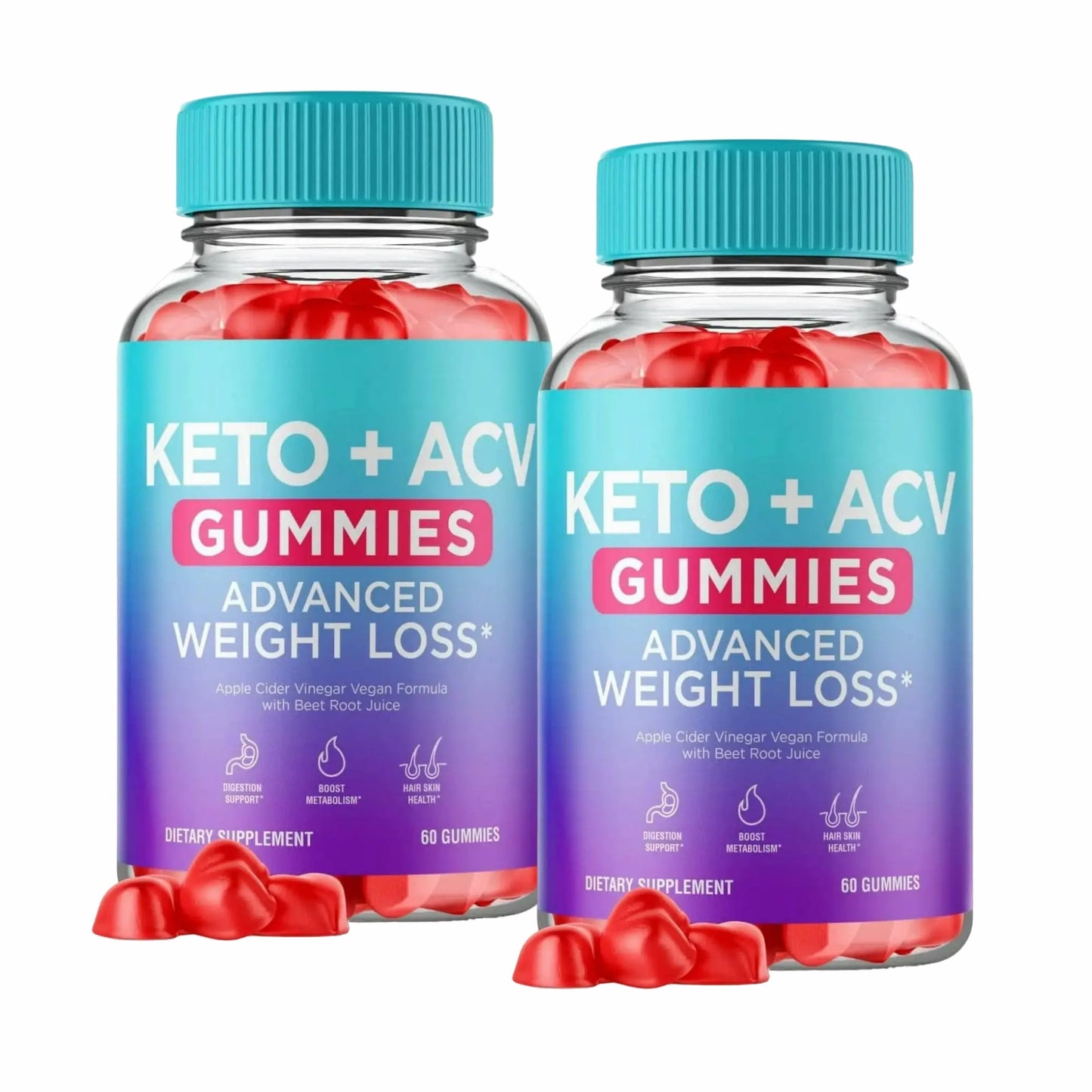 (2 Pack) Keto ACV Gummies Advanced Weight Management - Apple Cider Vinegar Keto for Metabolism Booster, Detox, Keto Diet Woman & Man - 120 Gummies